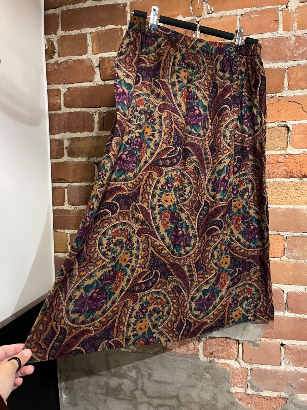 Vintage Alfred Dunner Paisley Botanical Pattern Skirt - Picture 4 of 6